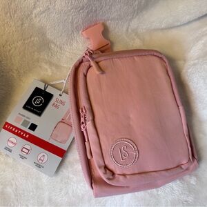 Lifestyle Nylon Sling Bag in Blush Pink – NWT